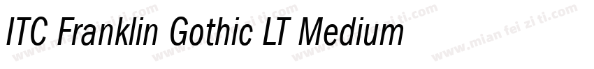 ITC Franklin Gothic LT Medium Italic字体转换